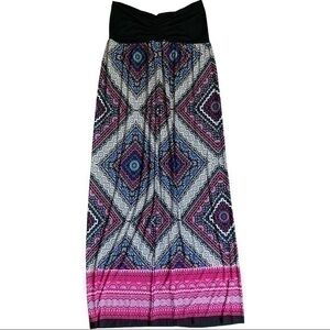 Apt 9 strapless maxi dress large beautiful vibrant